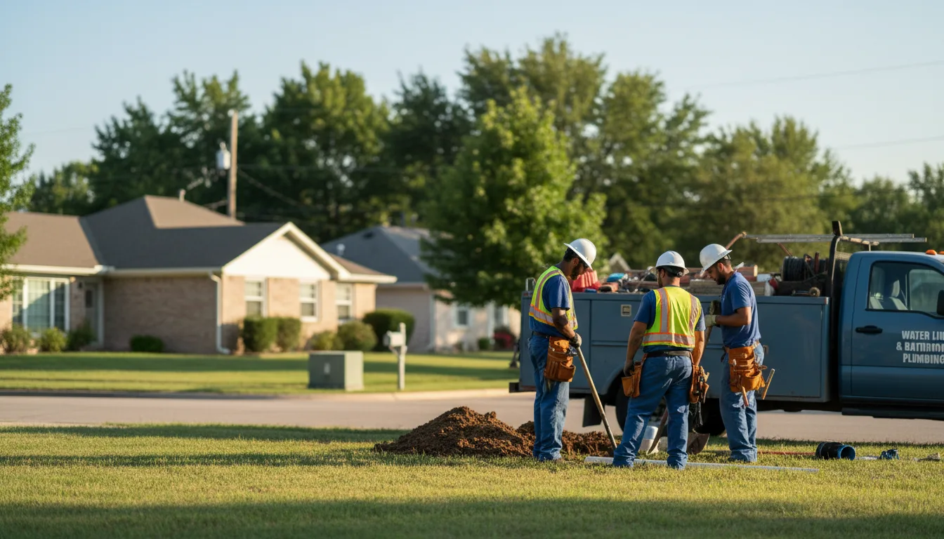 Residential water line and bathroom plumbing service in Wheatland, IA